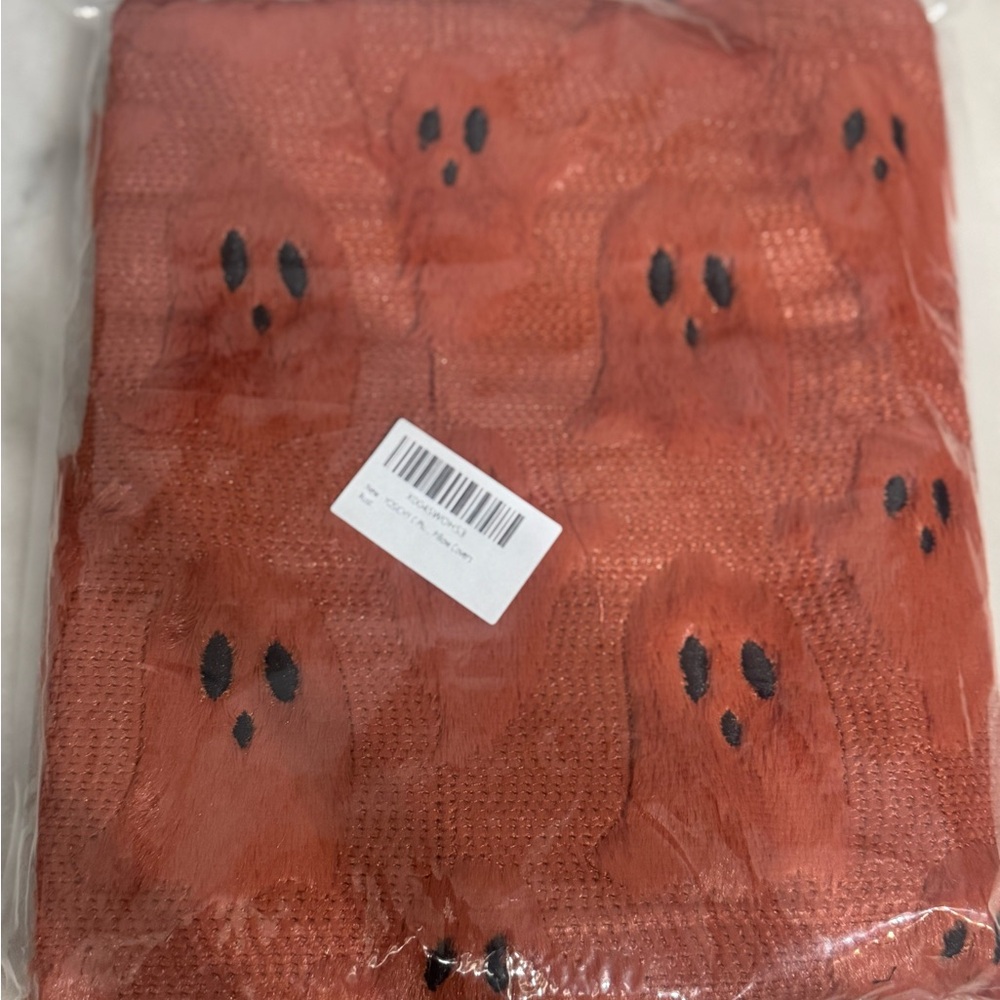 Orange Ghost Pattern Throw Pillows - Picture 6 of 9